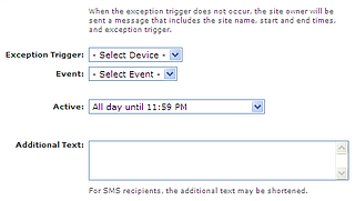 Setting up Text and Email Alerts Exception Alert