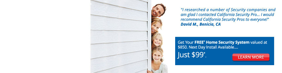 Get Your FREE* Home Security System valued at $850. Next Day Install Available.... Just $99*.