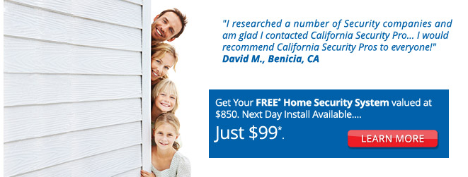 Get Your FREE* Home Security System valued at $850. Next Day Install Available.... Just $99*.