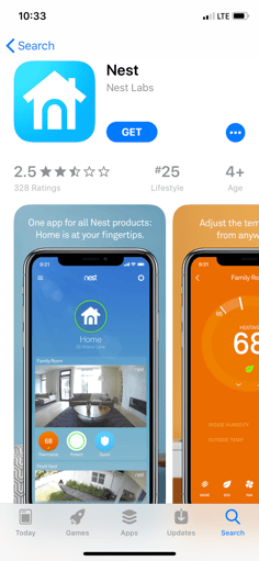 Nest Smart Home App 2.5 Rating