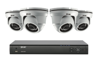 4MP Security Cameras - CCTV video surveillance 4 camera package with Flir DVR