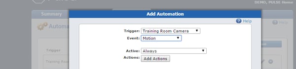 Automations tab triggers